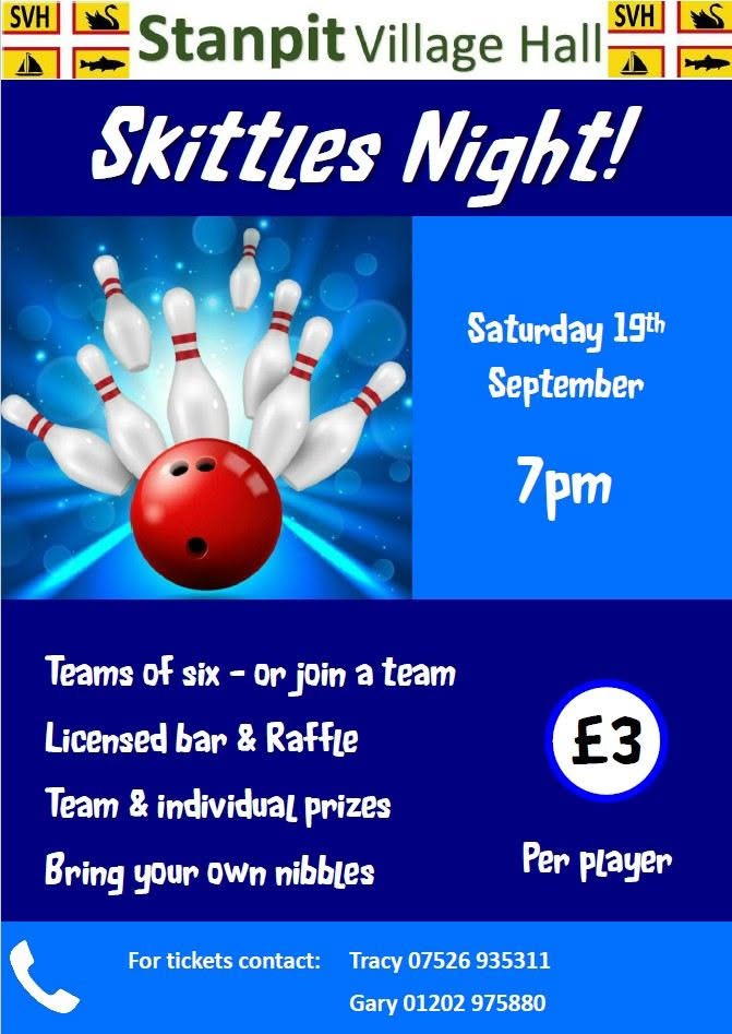 stanpit village hall skittles night ()