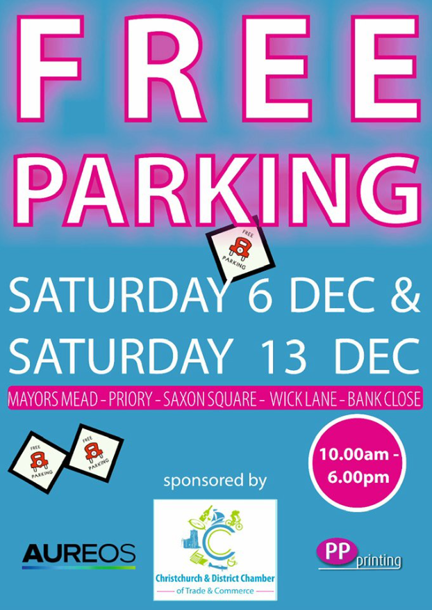 free parking christchurch poster