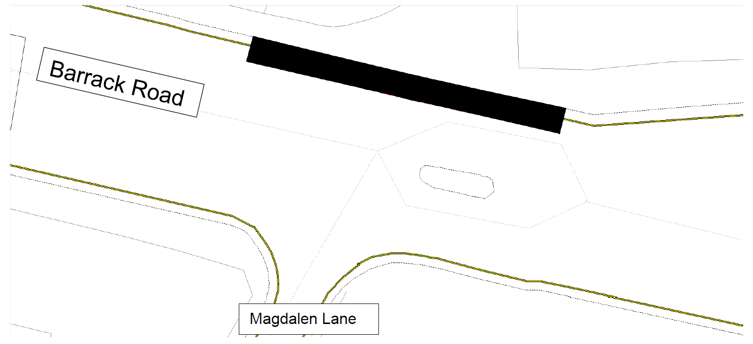 barrack road bus stop clearway